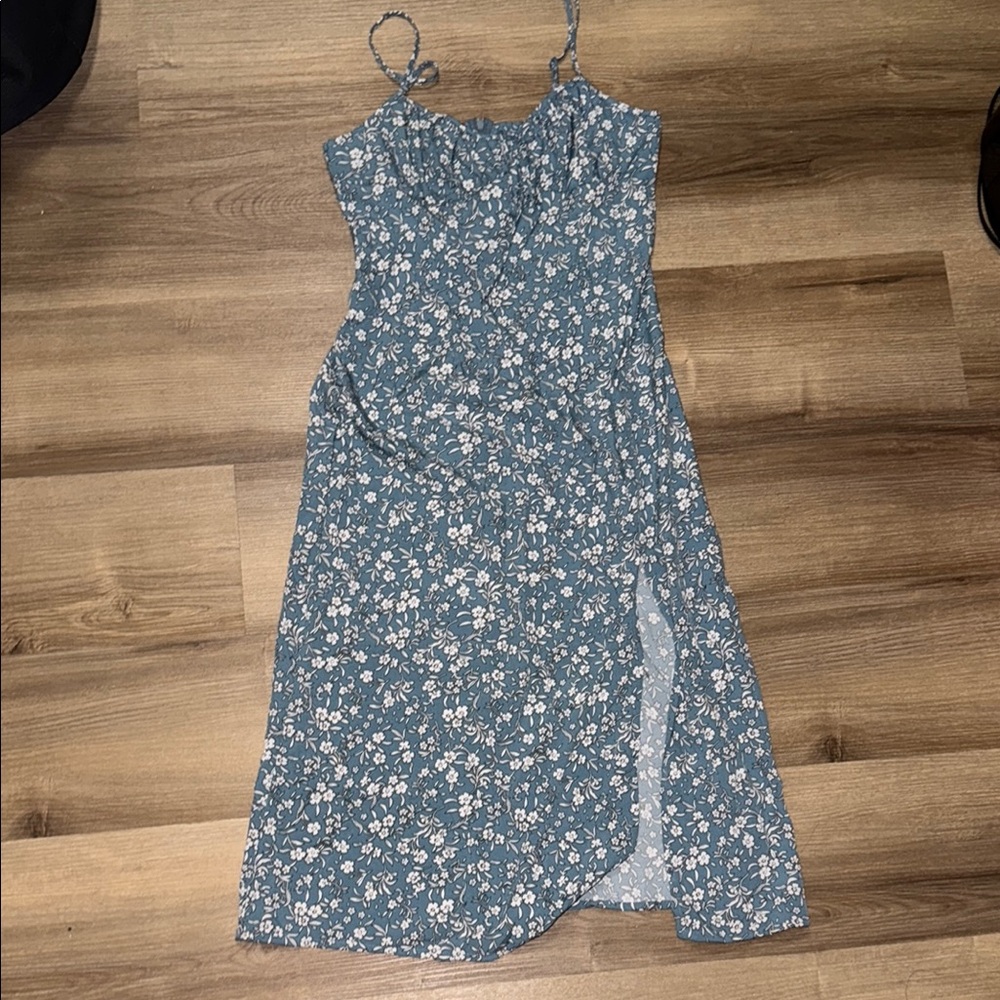 SHEIN Floral Blue Dress